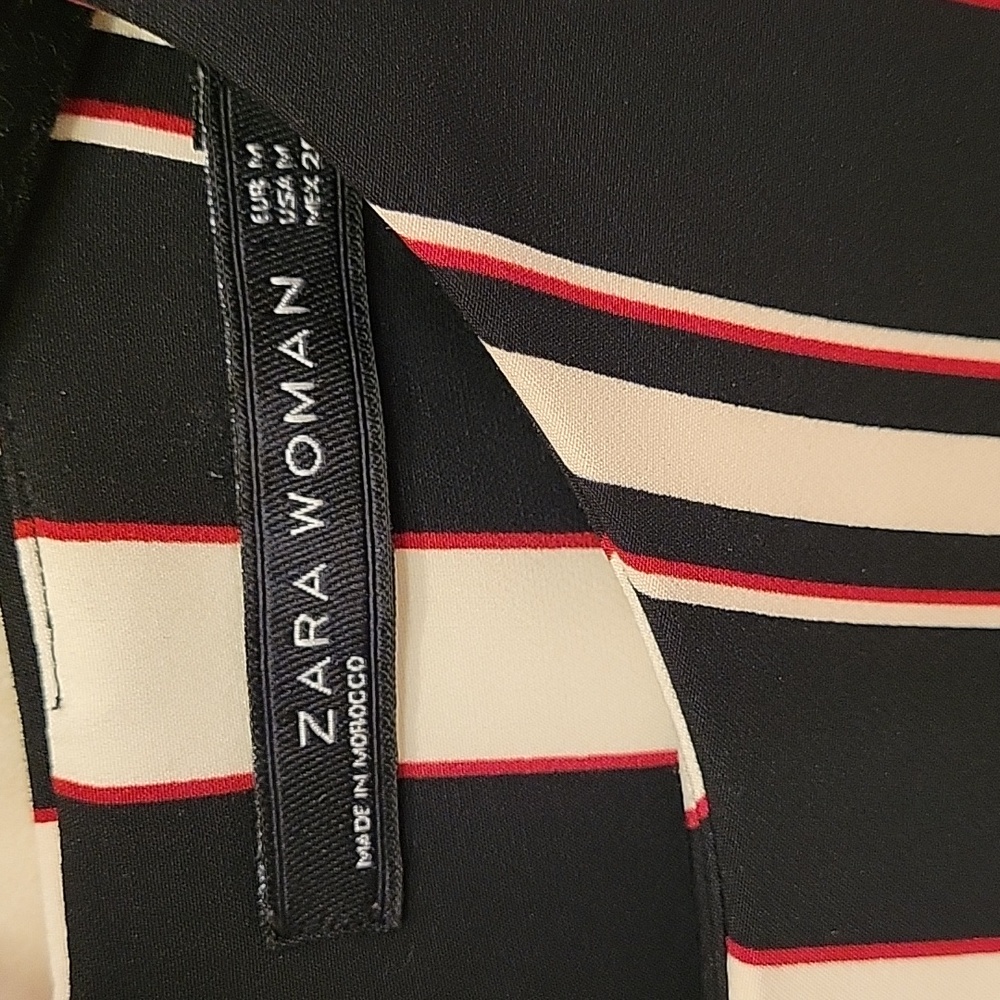 WOMEN'S BRAND NEW ZARA PINSTRIPE SHIRT BLOUSE TOP SIZE MEDIUM $50 - Picture 5 of 5